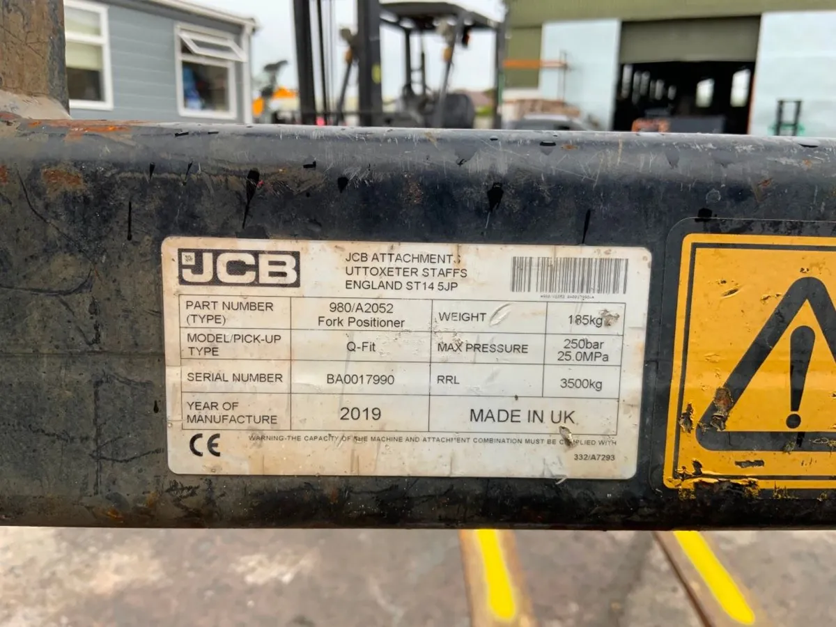 2019 JCB FORK POSITIONER CARRAIGE.....3231 - Image 3