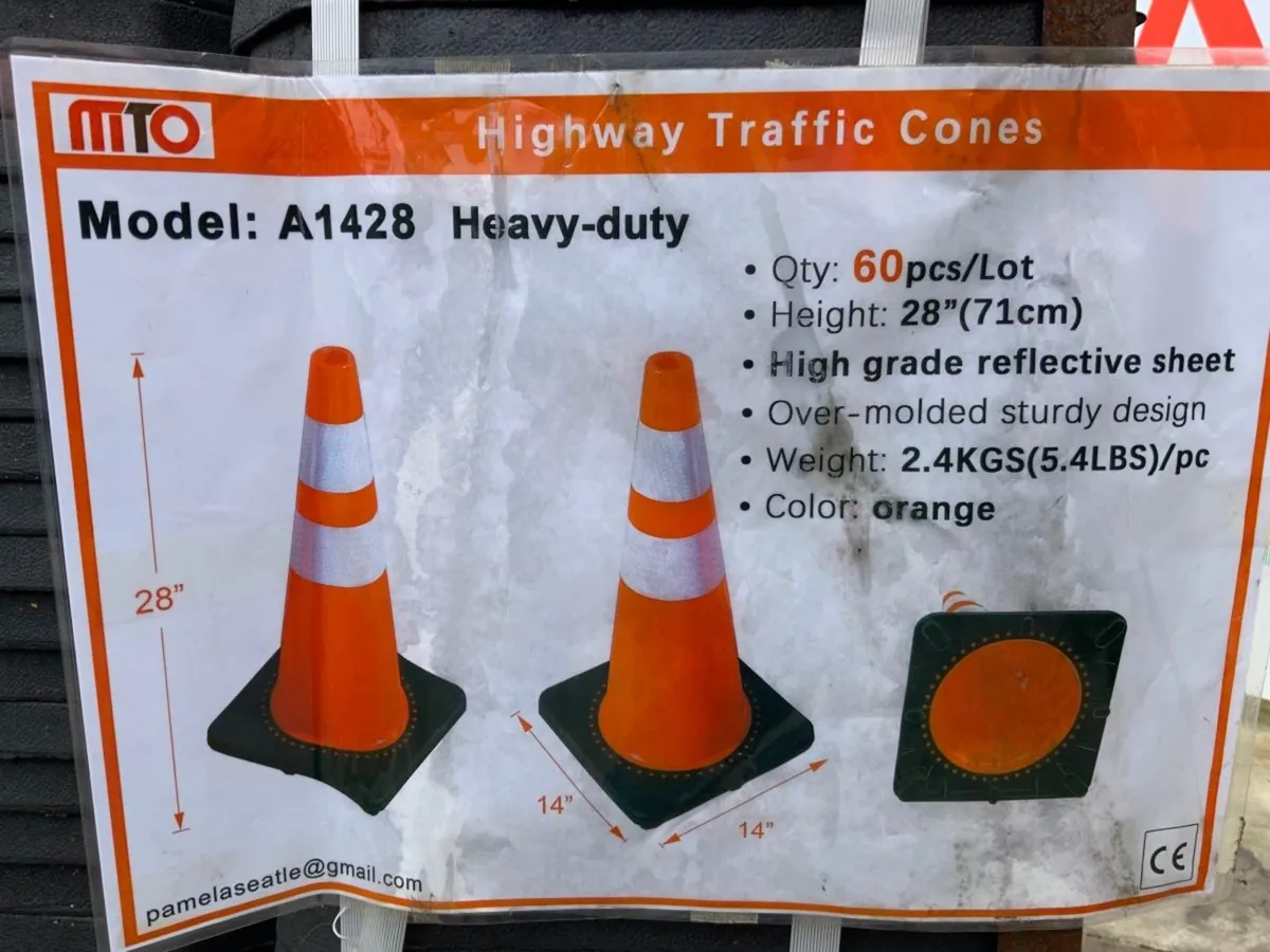 UNUSED TRAFFIC SAFETY CONES......3732. - Image 2