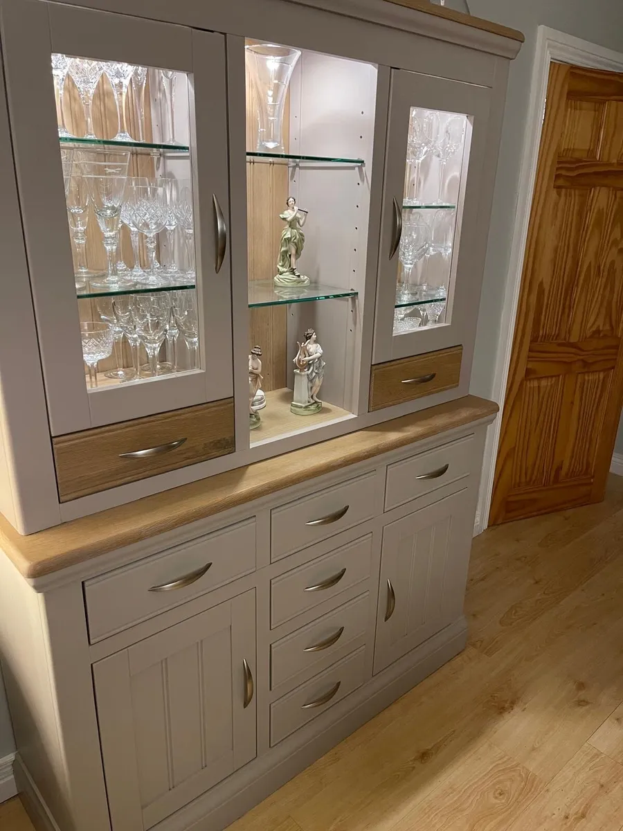 Oak and grey dresser / display cabinet - Image 3