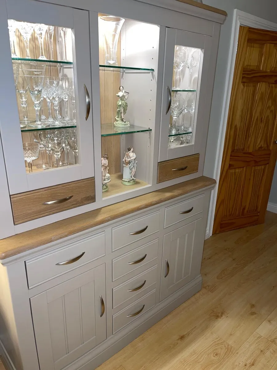 Oak and grey dresser / display cabinet - Image 4