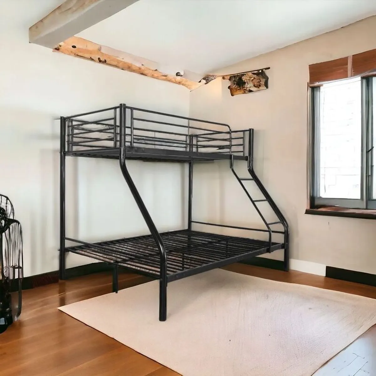 Black Double Metal Bunk Bed  Free Delivery - Image 3