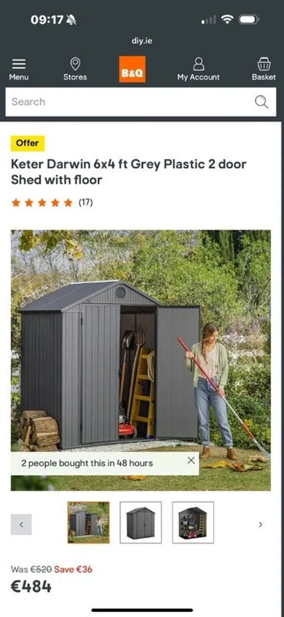 Grey pvc shed for sale