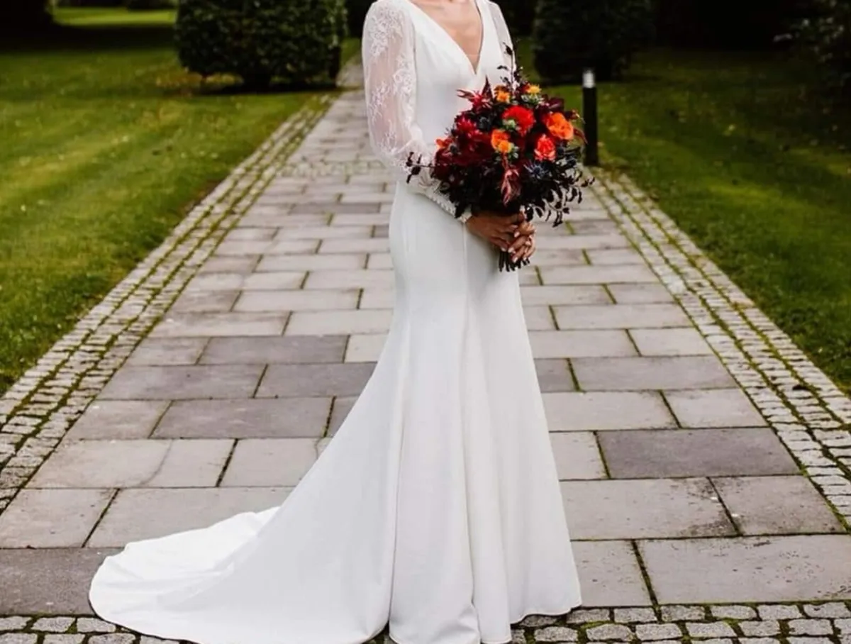 Justin Alexander Wedding Dress, Size 10 - Image 1