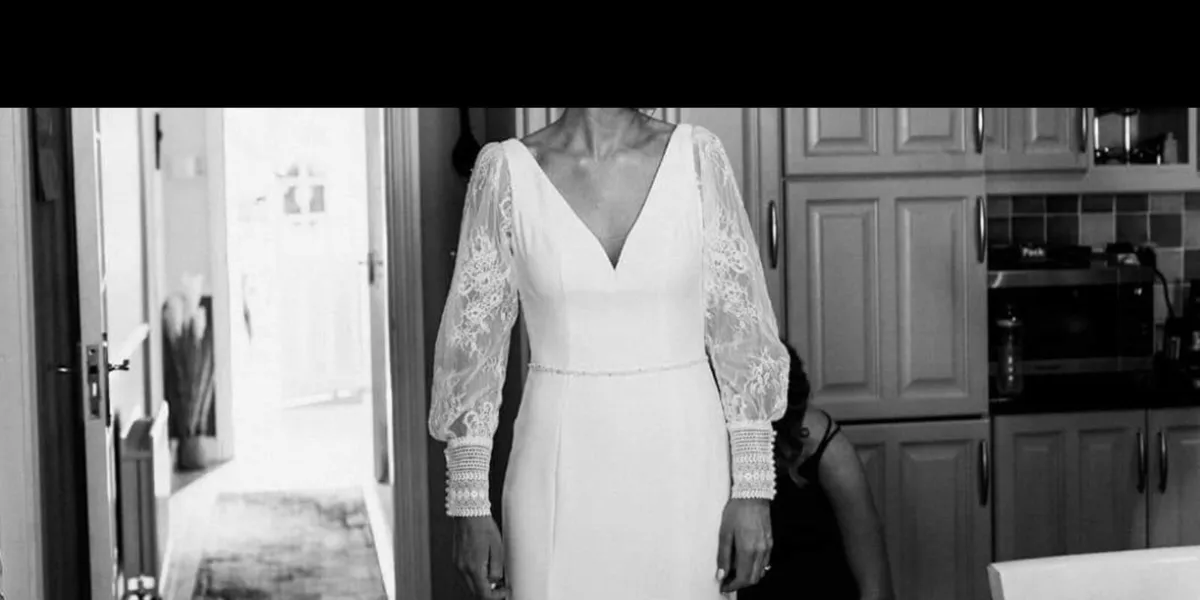 Justin Alexander Wedding Dress, Size 10 - Image 3