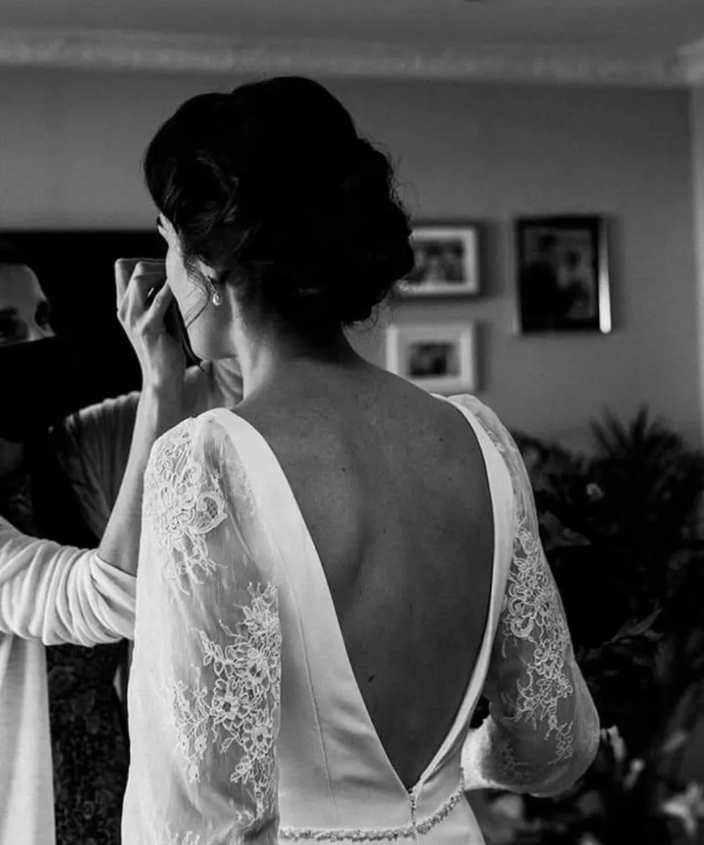 Justin Alexander Wedding Dress, Size 10 - Image 4