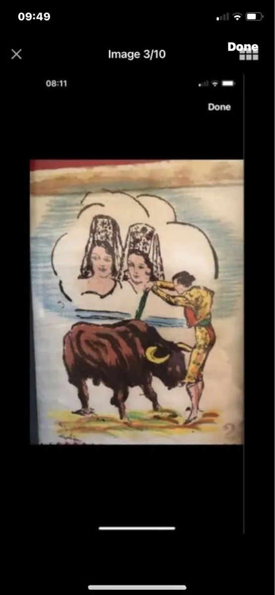 Original Art on Linen- Bullfighting - Image 3