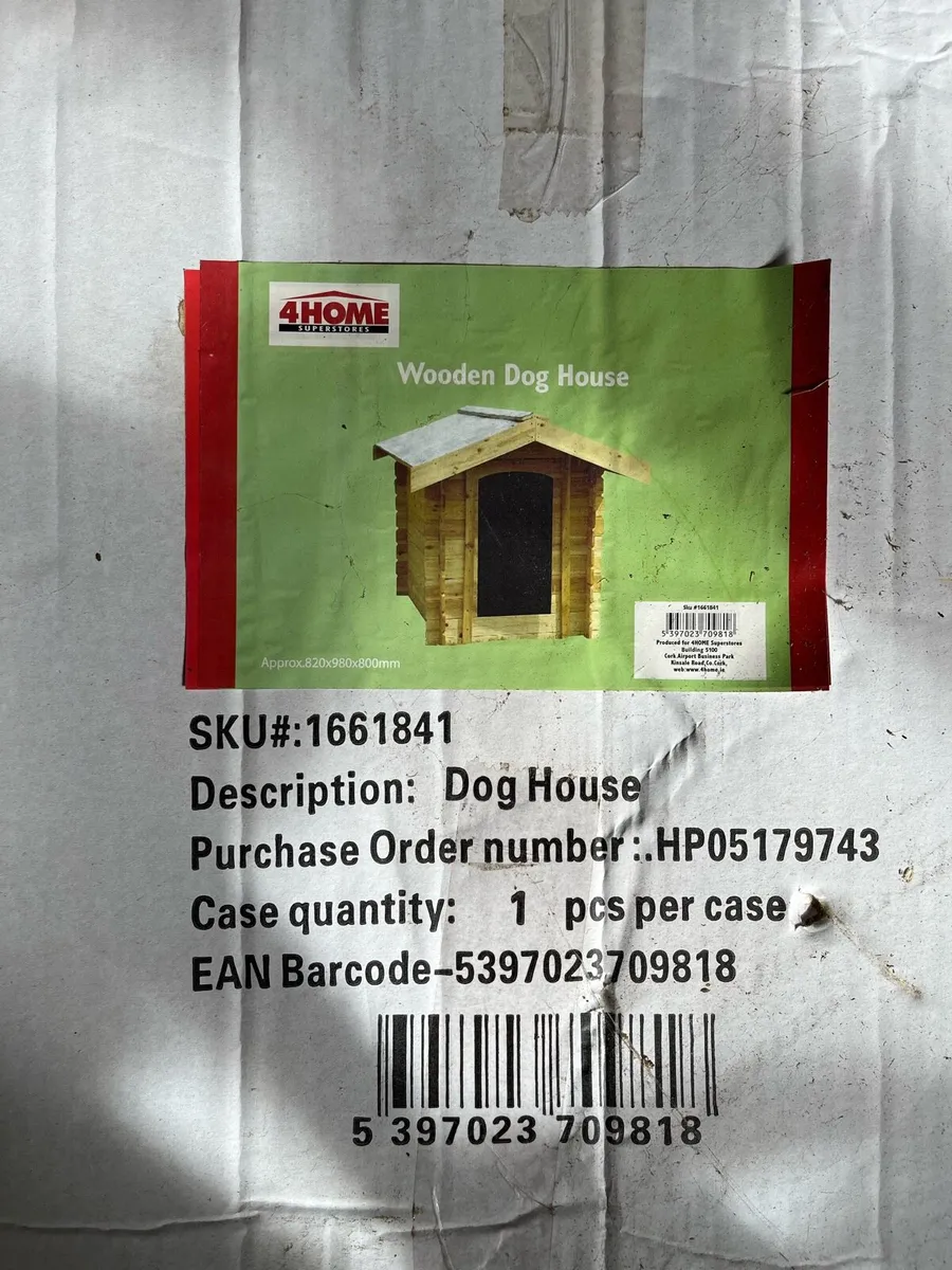 Wooden dog house unused in box