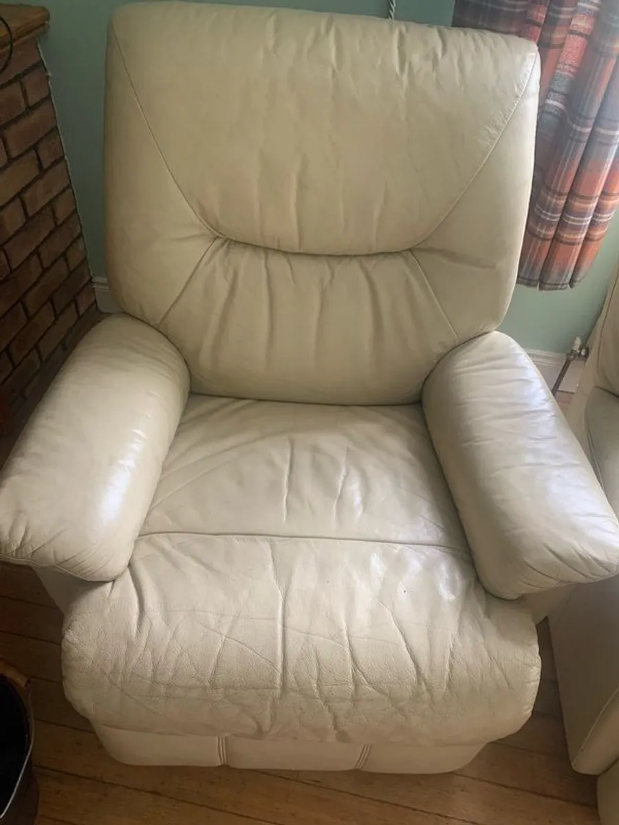 leather sofa suite - Image 2