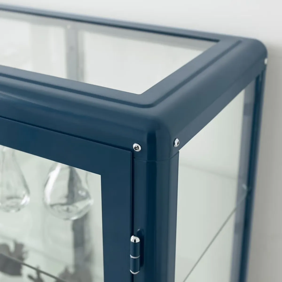 IKEA FABRIKÖR Glass-door cabinet, black-blue - Image 2