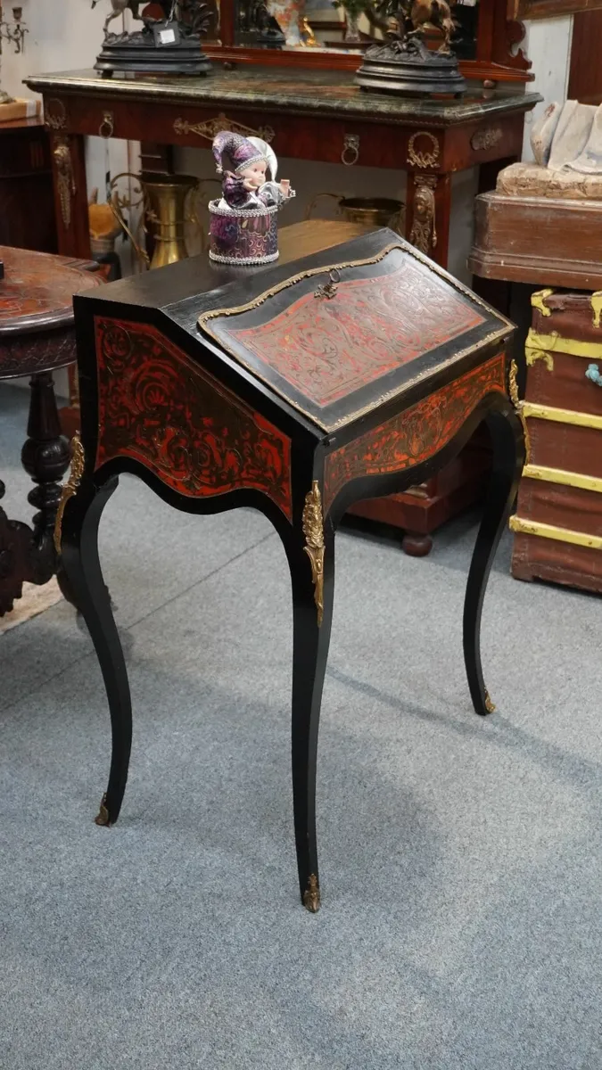 French Napoleon III Style Boulle Inlaid Writing De - Image 4