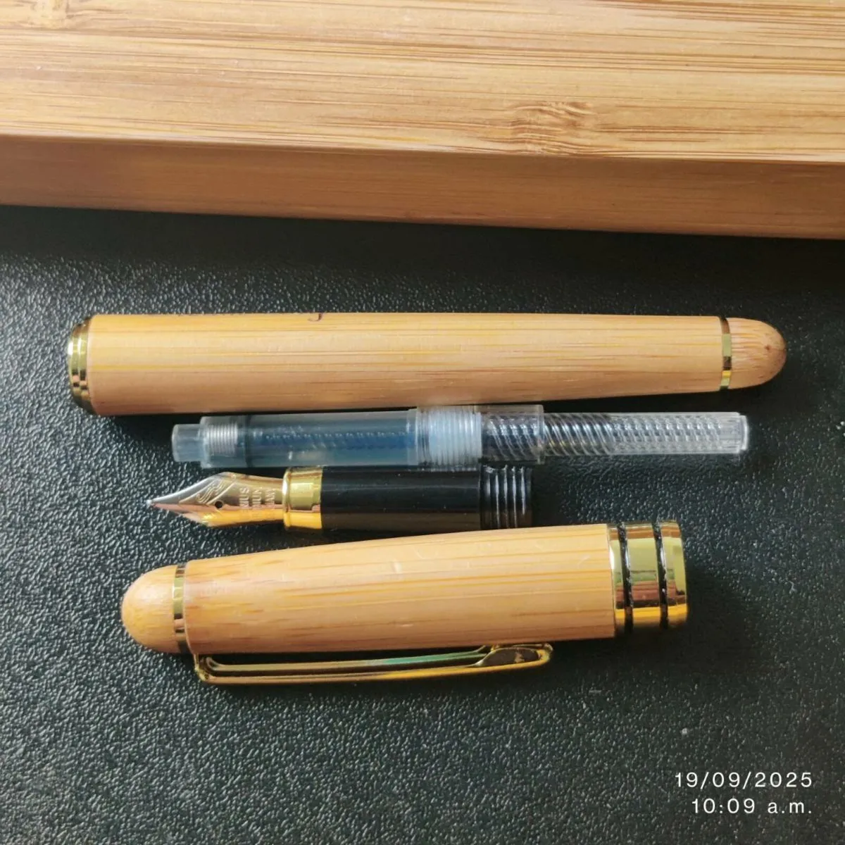Personalized Bamboo Pen with Engraved Case - Image 3