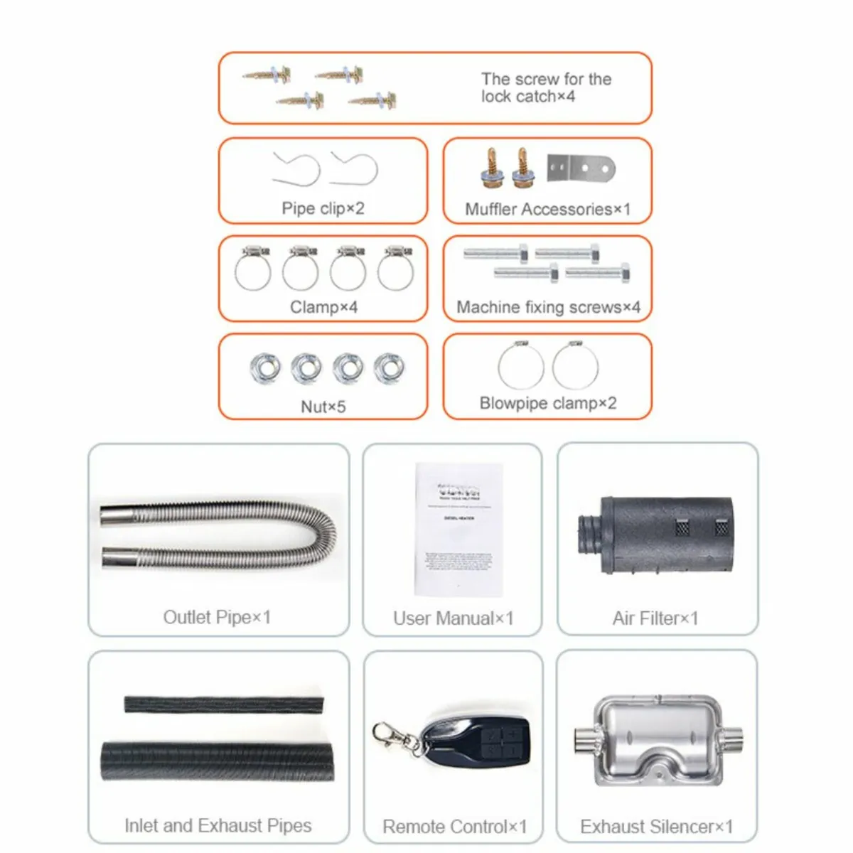 Diesel Air Heater All-in-one 12V 8KW Bluetooth App - Image 2