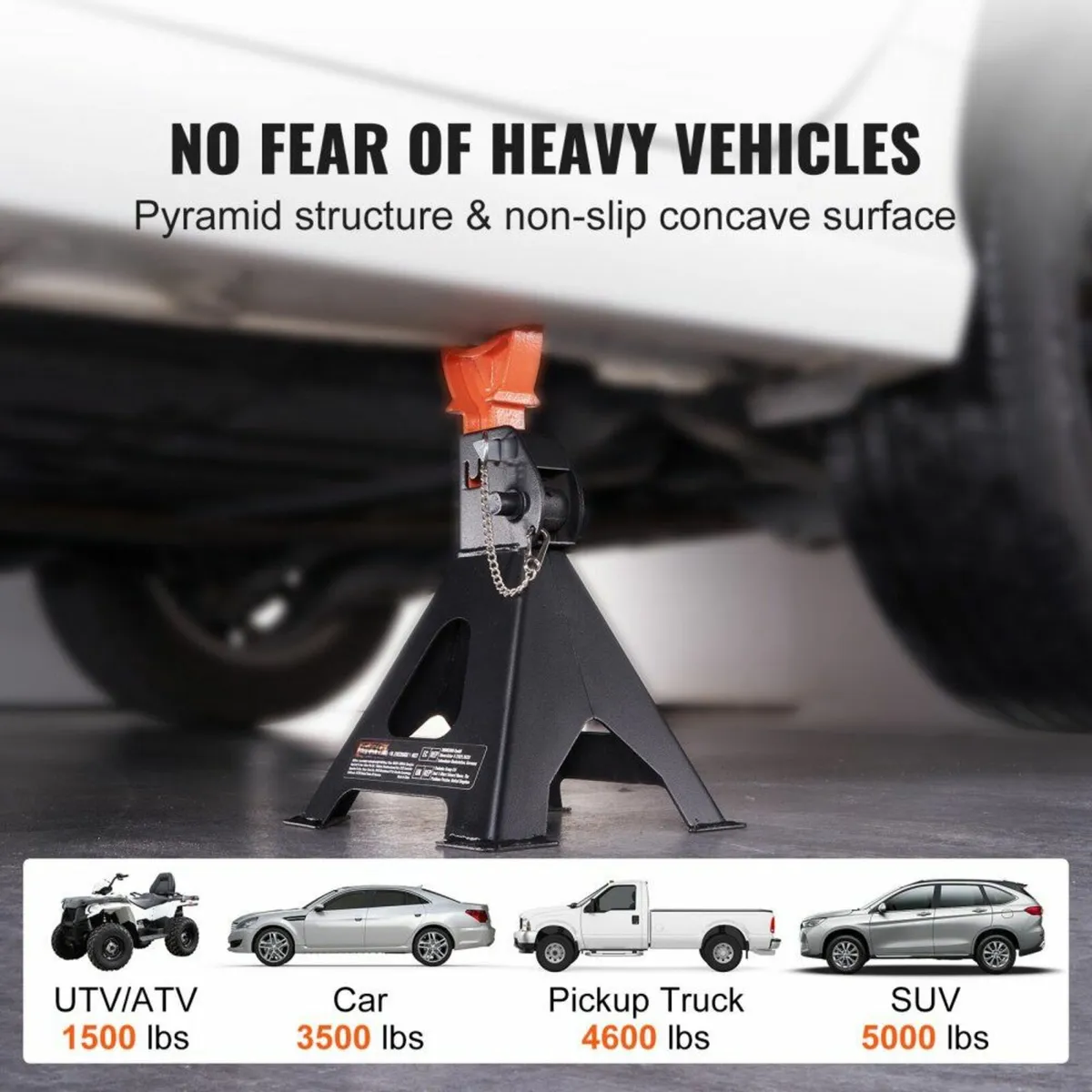 Jack Stands, 3 Ton (6,000 lbs) Capacity Car Jack - Image 3