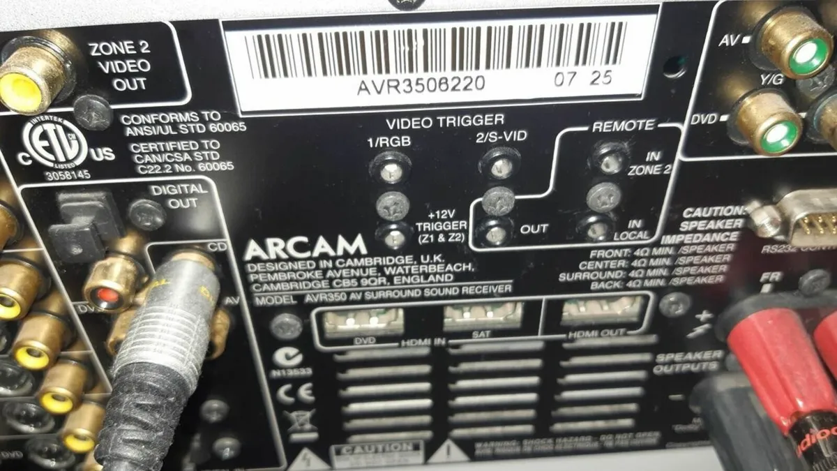 Arcam avr.Hi.End.Amplifier 7x120 Watts.BIG TOR - Image 3