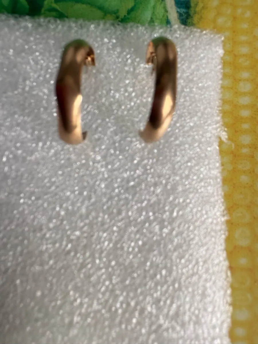 9ct gold earrings - Image 1