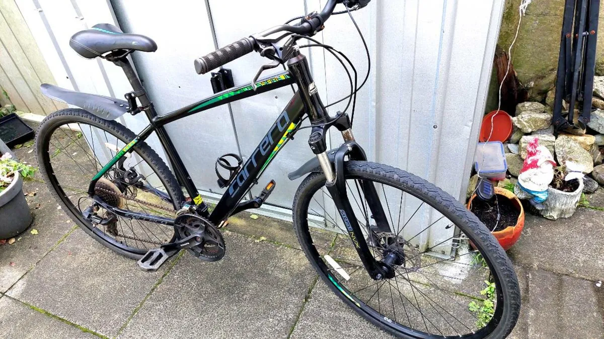 Carrera Crossfire Hybrid Bike Disc Brakes - Image 1