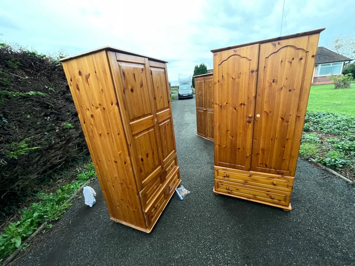 3 solid pine wardrobes €200 together - Image 1