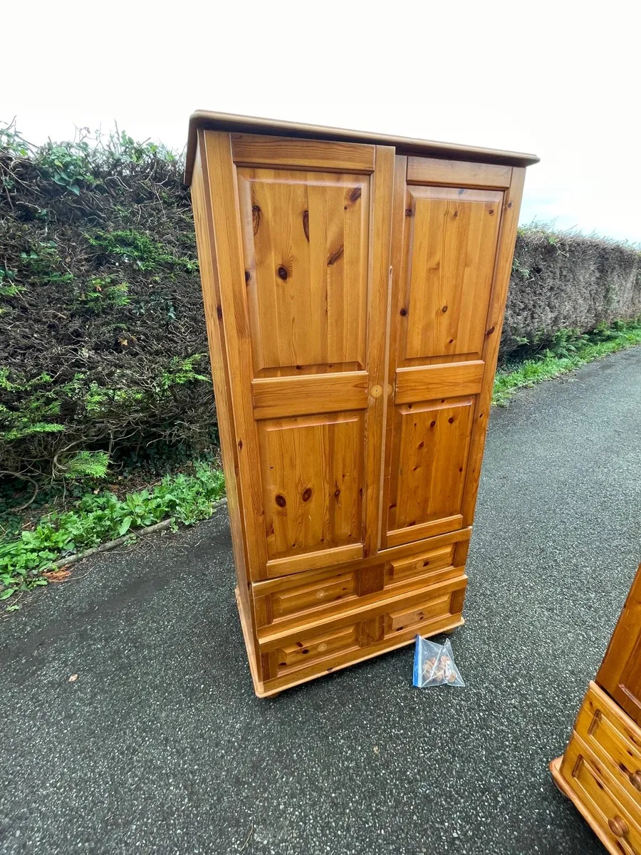 3 solid pine wardrobes €200 together - Image 4