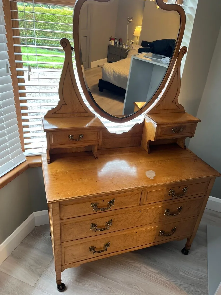 Antique Maple wardrobe and Dressing table - Image 1