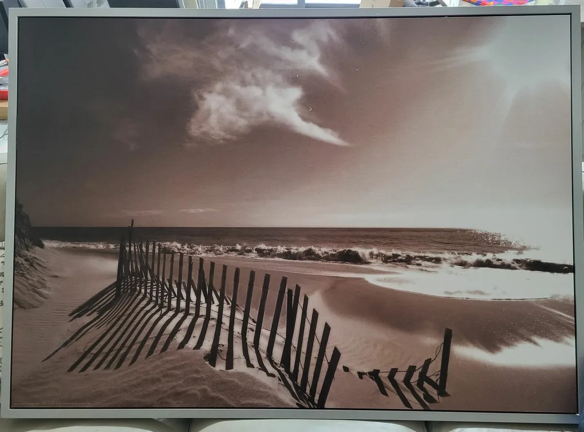 2 Large Grey Framed pictures - Image 2