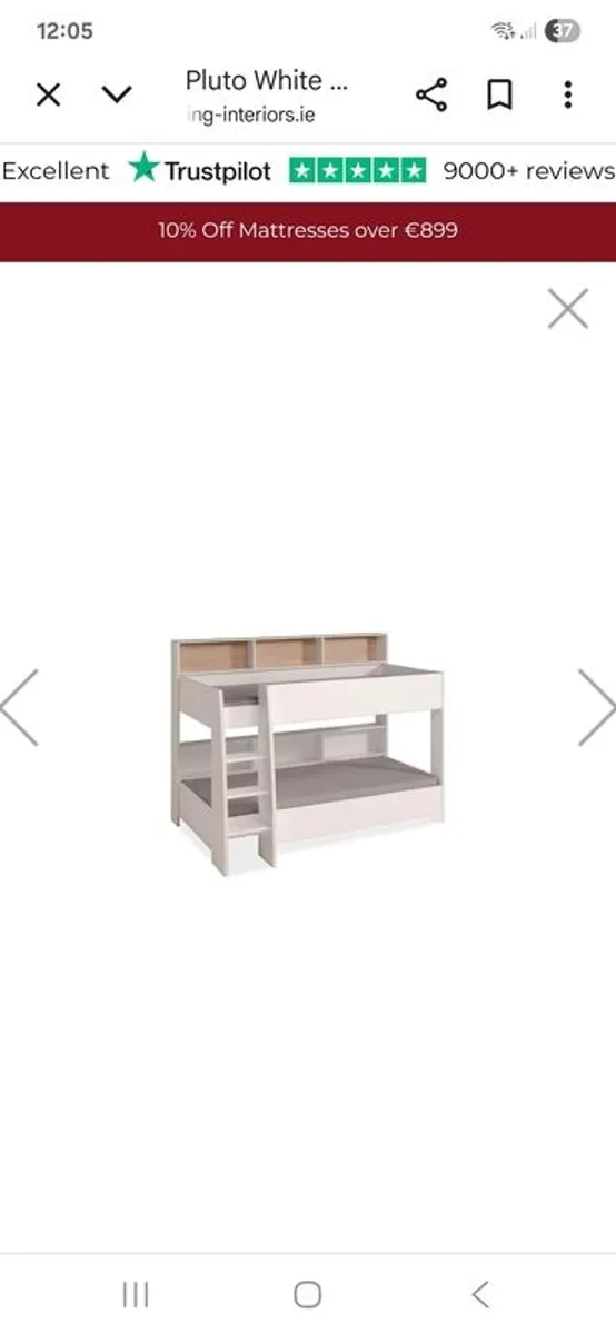 Leo White Parisot Bunk Bed - Image 1