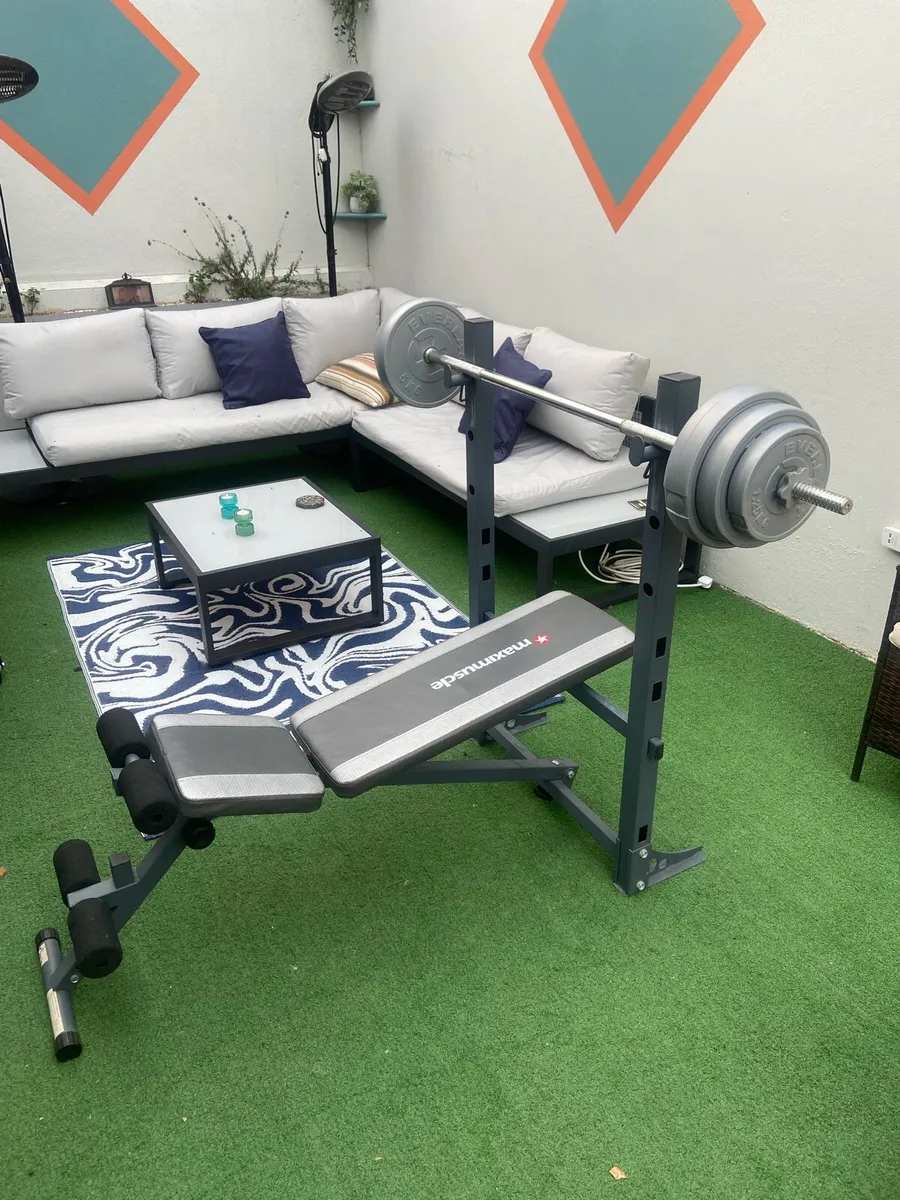 Weight bench and weights - Image 1