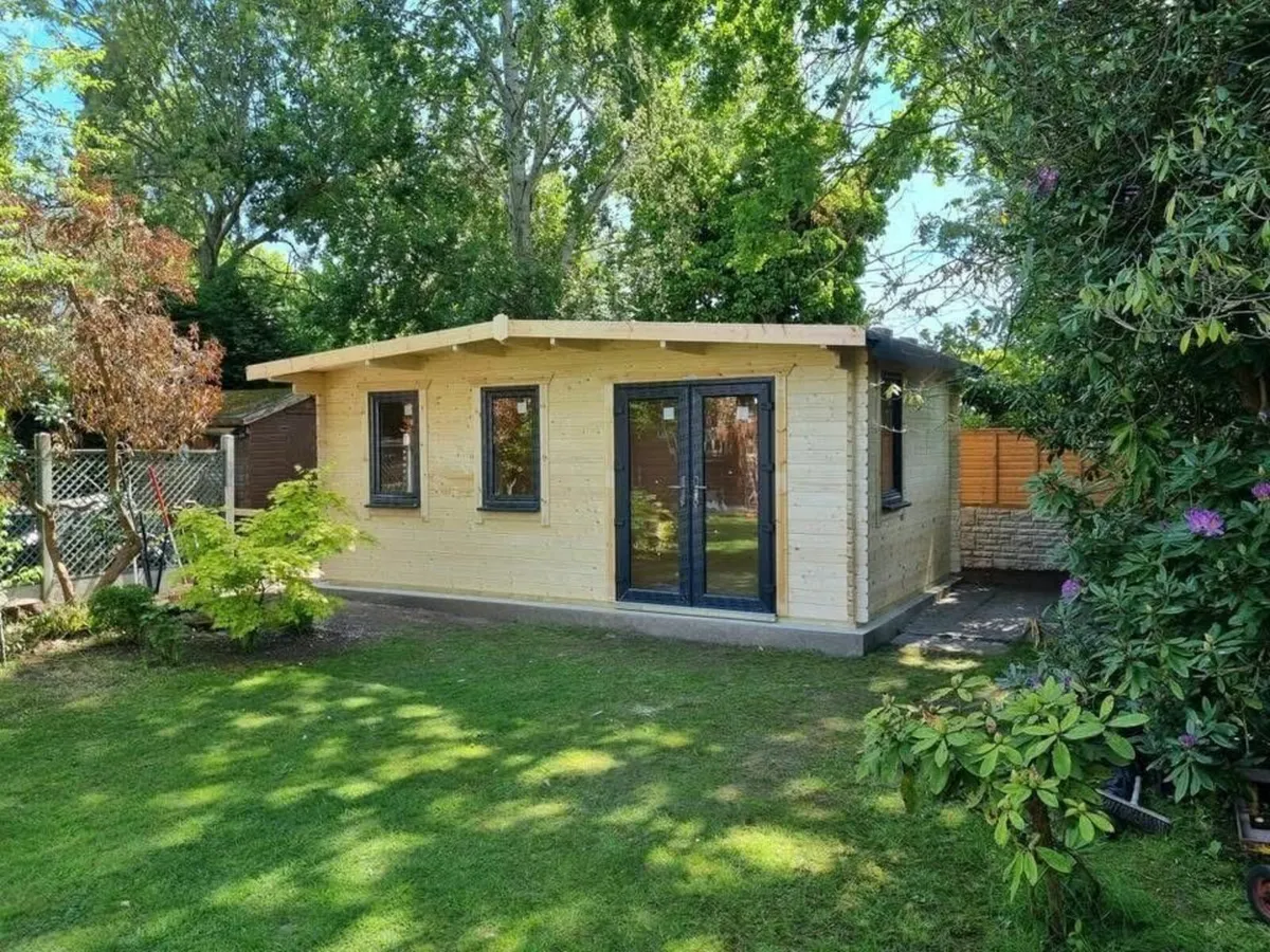 18×20 Timber Apex Log Cabin 44mm Thick Timber with - Image 1