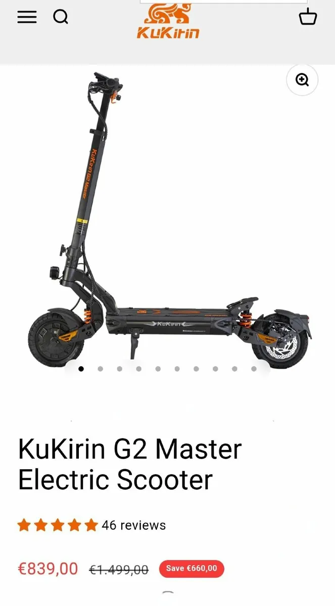 Electric Scooter KuKirin G2 Master  [new in Box] - Image 2