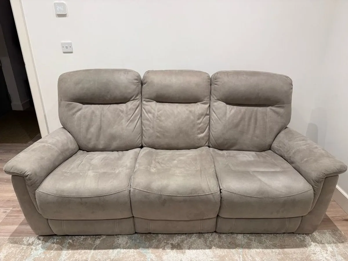 DFS 3 seater power recliner sofa - Image 1
