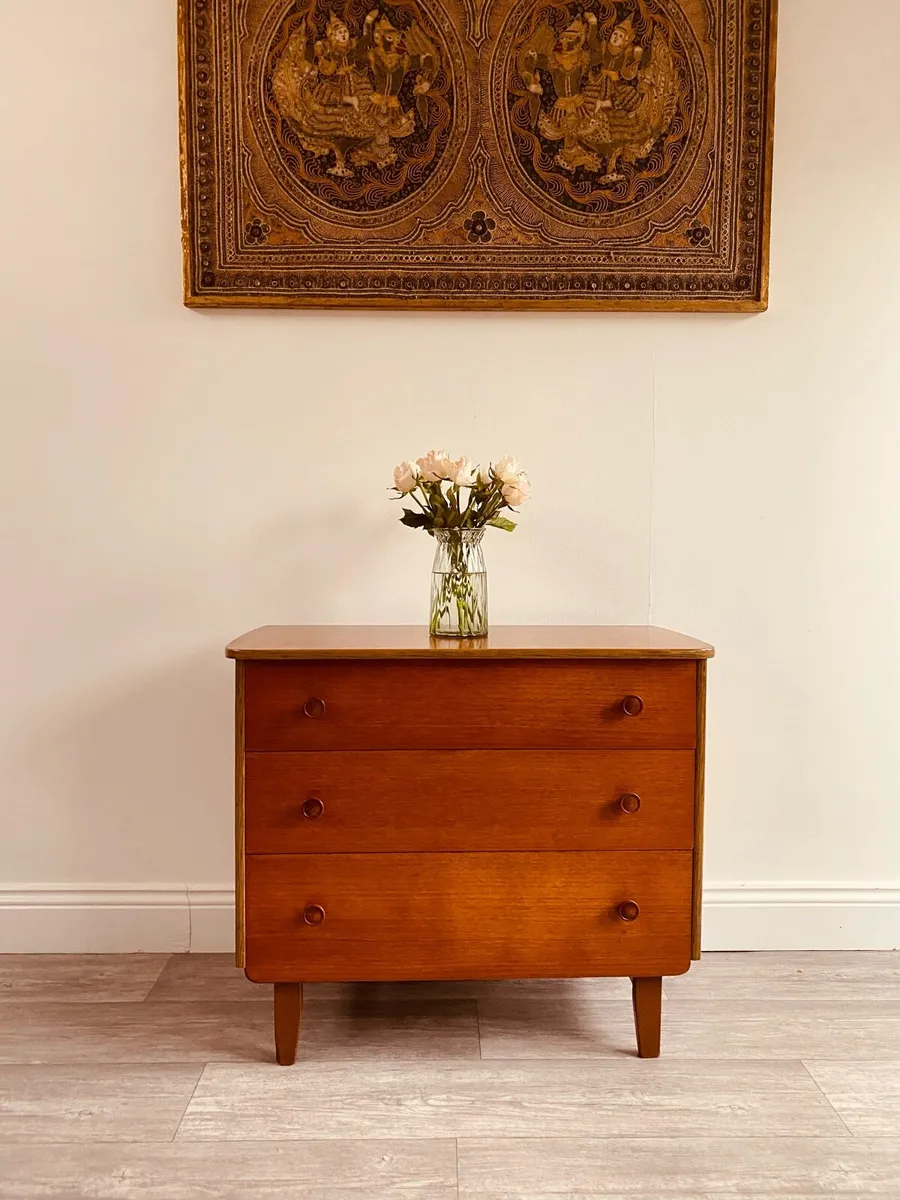 Mid Century Petite Chest of Drawers - Image 1