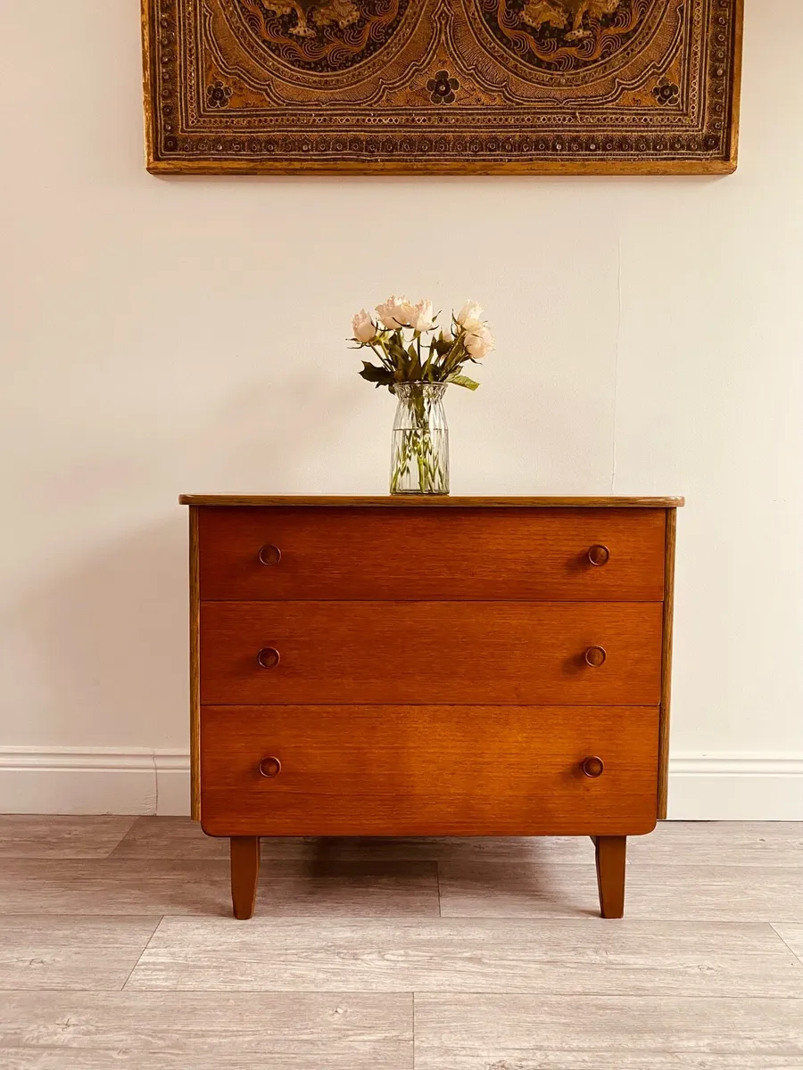 Mid Century Petite Chest of Drawers - Image 4