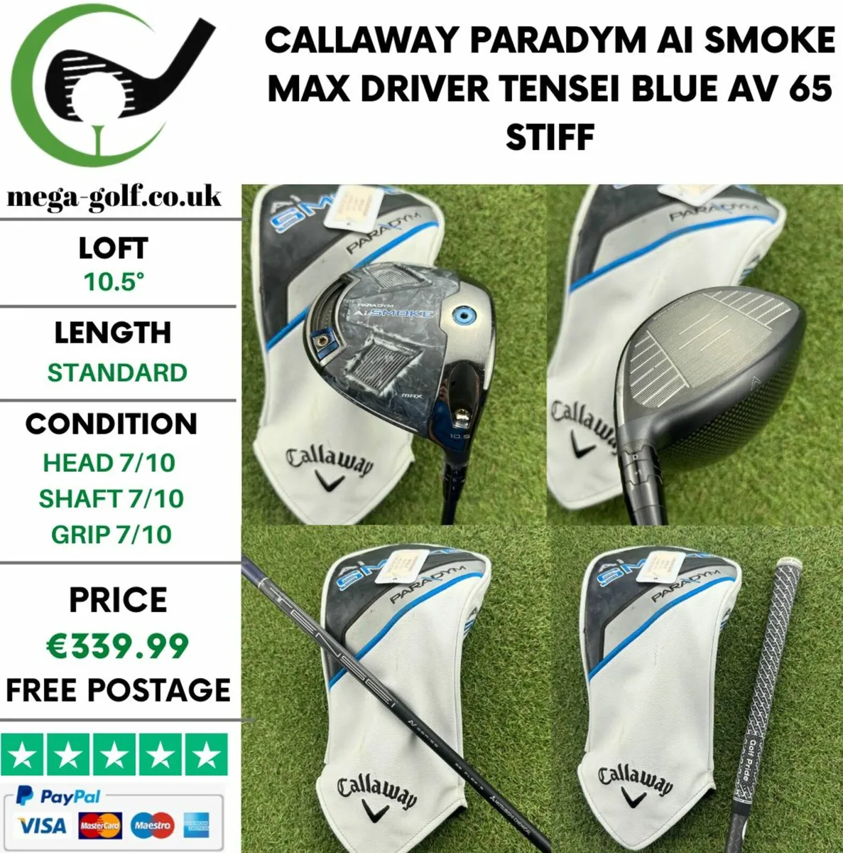 Callaway Paradym Ai Smoke Max Driver / 10.5°/Stiff - Image 1