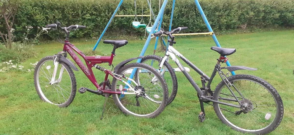 2 mountain bikes