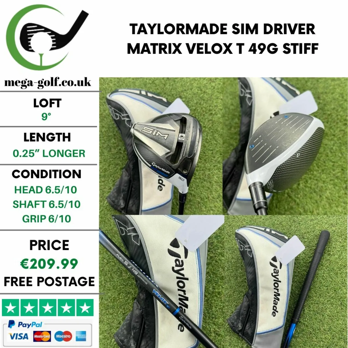 Taylormade Sim Driver / 9° / Stiff - Image 1