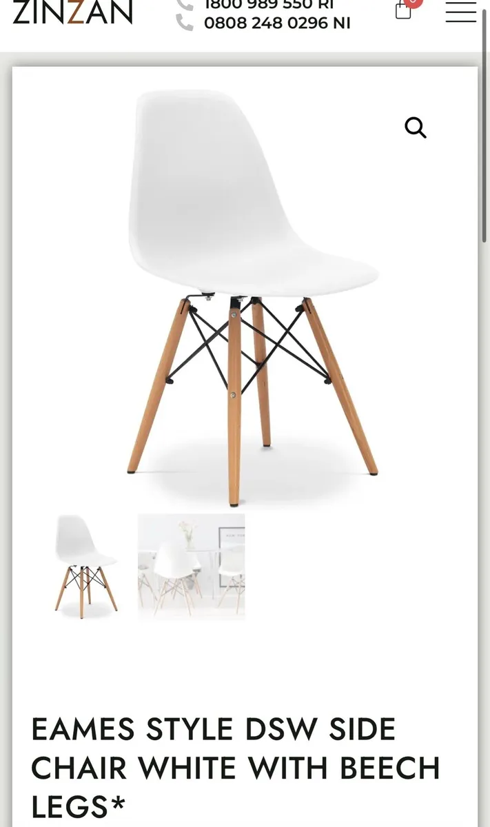 5 x Eames style Chairs - Image 3