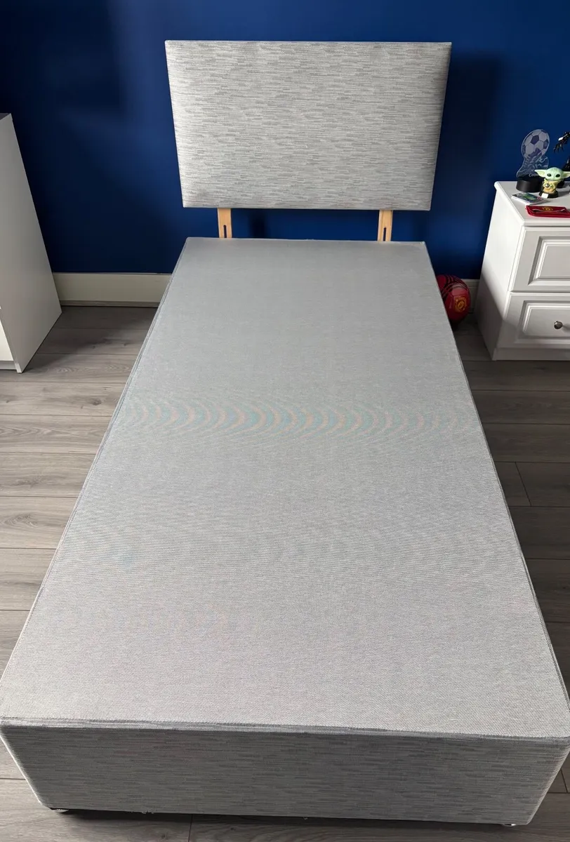 Single bed and headboard