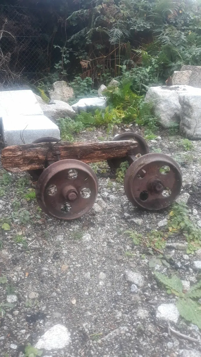 Old Cast Iron Wheels - Image 1