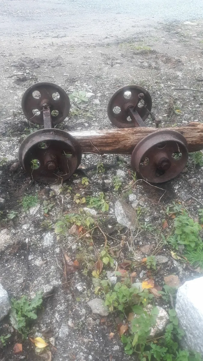 Old Cast Iron Wheels - Image 3