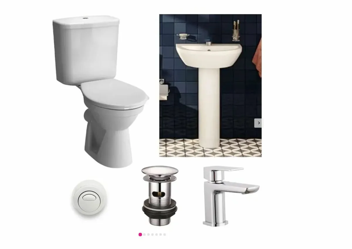 Chrome Toilet & Basin Bundle - Vitra