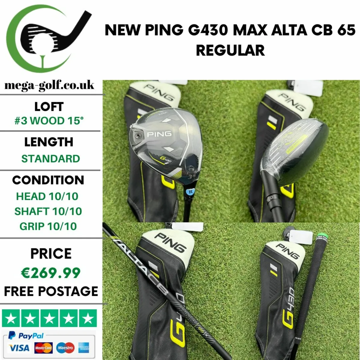 New Ping G430 Max #3 Wood 15° / Alta Cb 65 Regular - Image 1