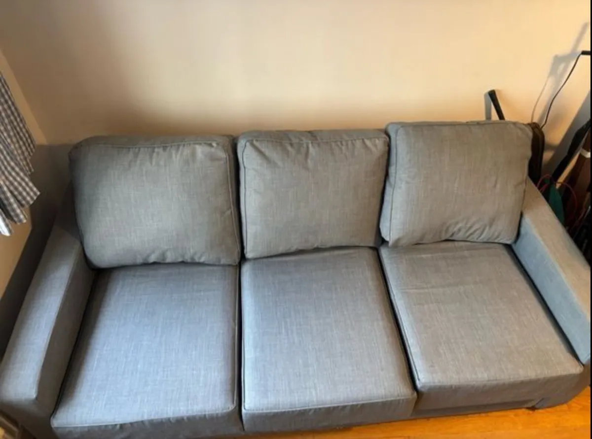 3 Seater Sofa / Modular Couch - Grey Fabric - Image 2