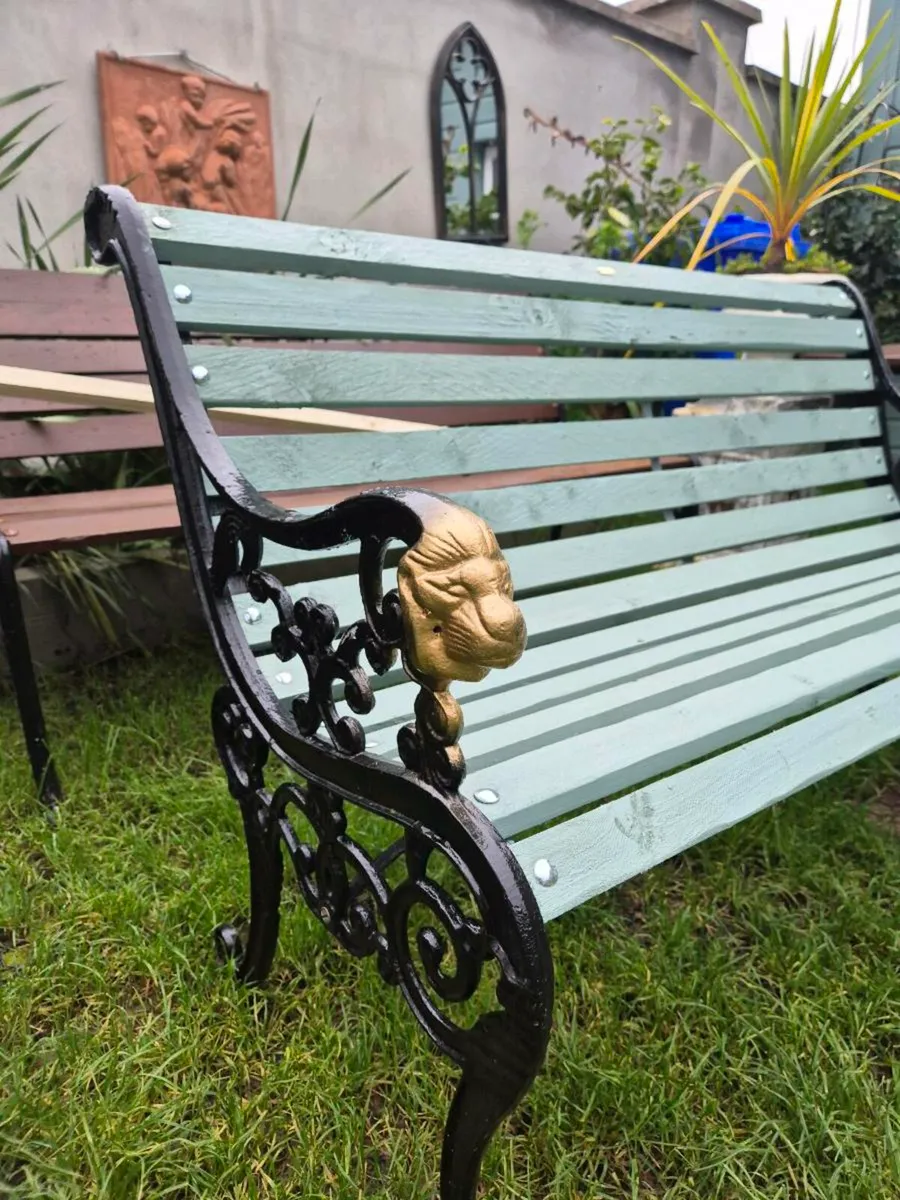 Garden bench Cast iron chair table furniture ends