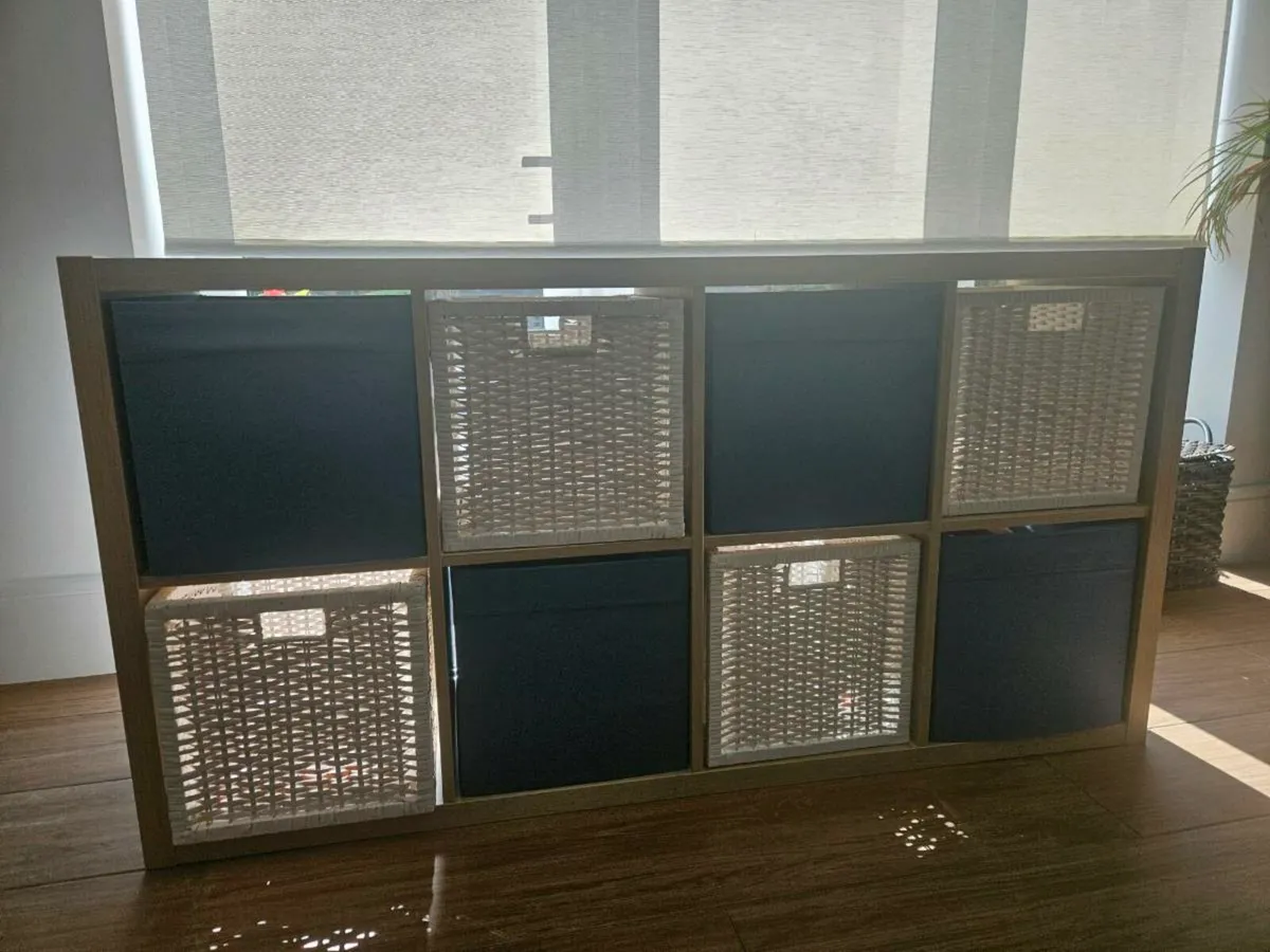IKEA storage unit with boxes - Image 1