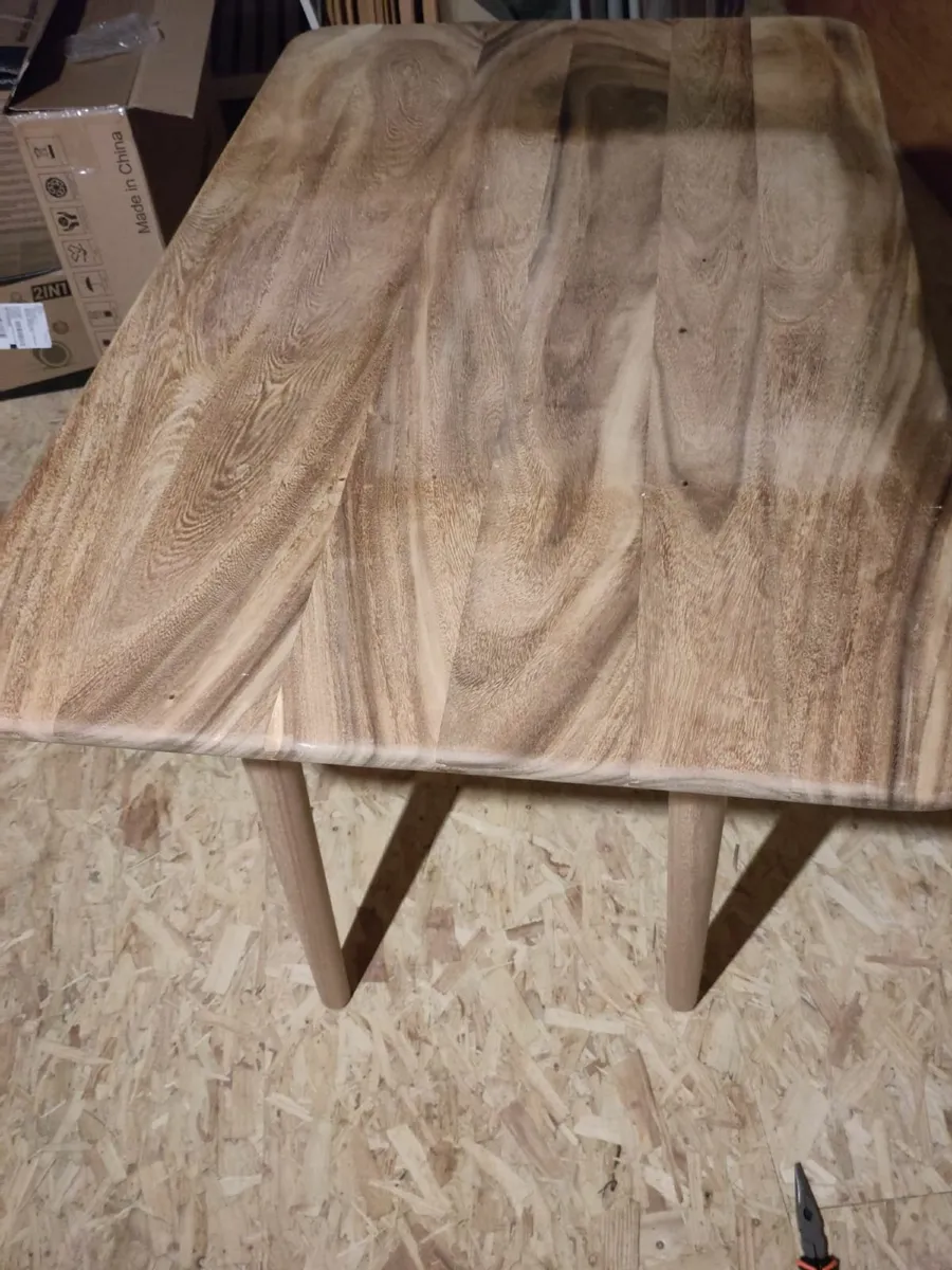 Dining table, solid wood, 130 x 81 cm - Image 4