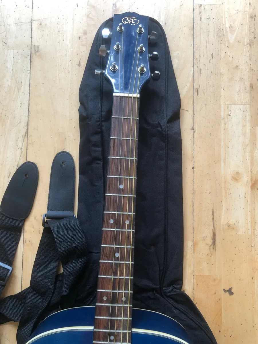 Acoustic Guitar with Case and Strap - Image 4