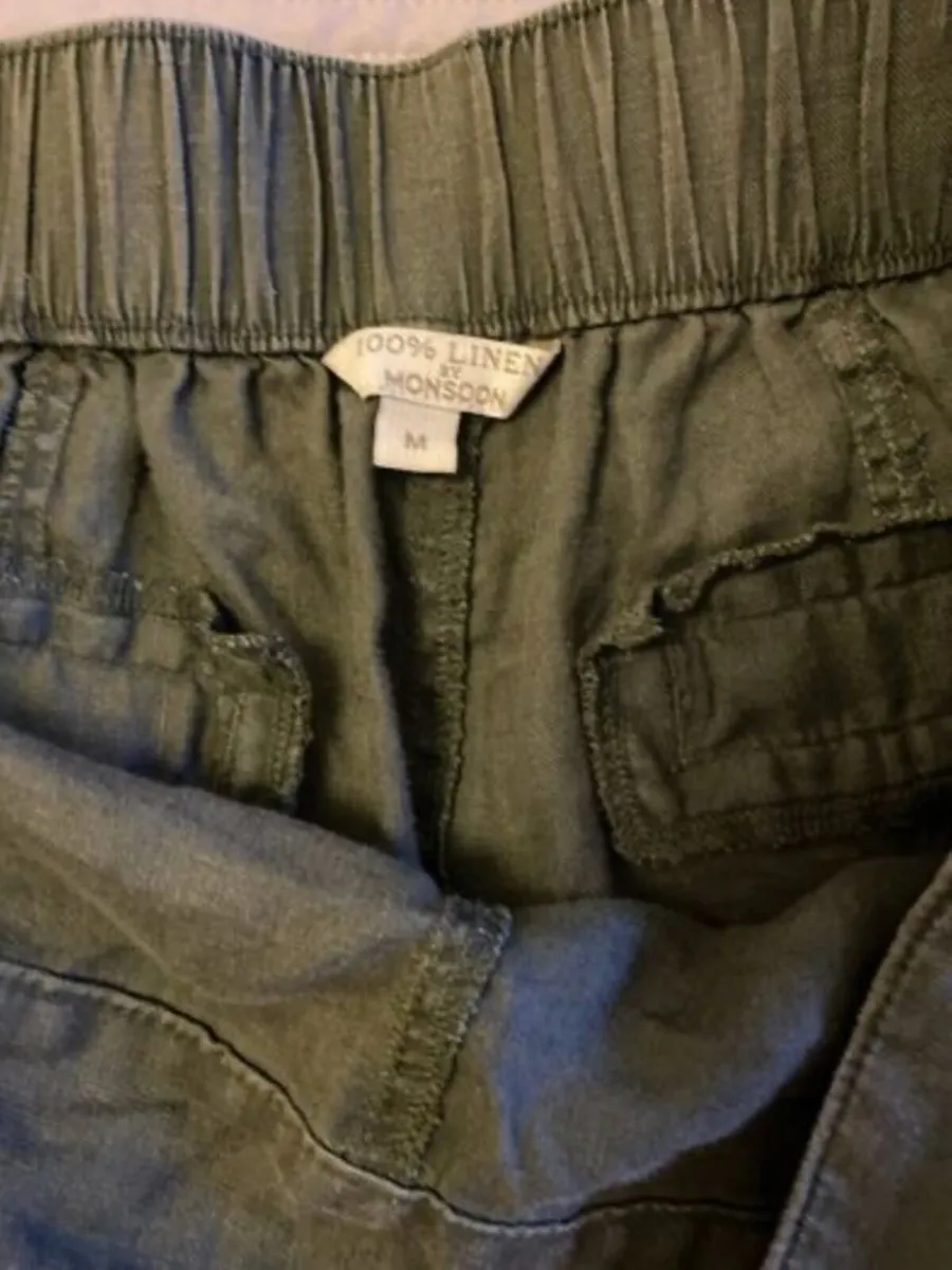 Monsoon trousers - 100% linen - Size M - Image 3