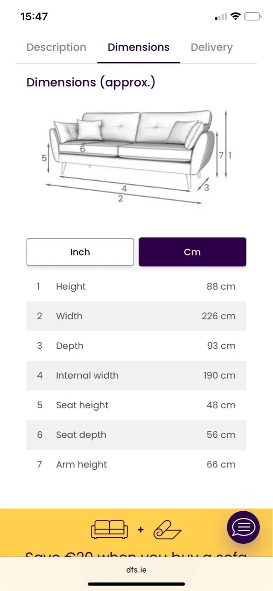 DFS Zinc Sofa ( 4 seater and 2 seater ) - Image 4