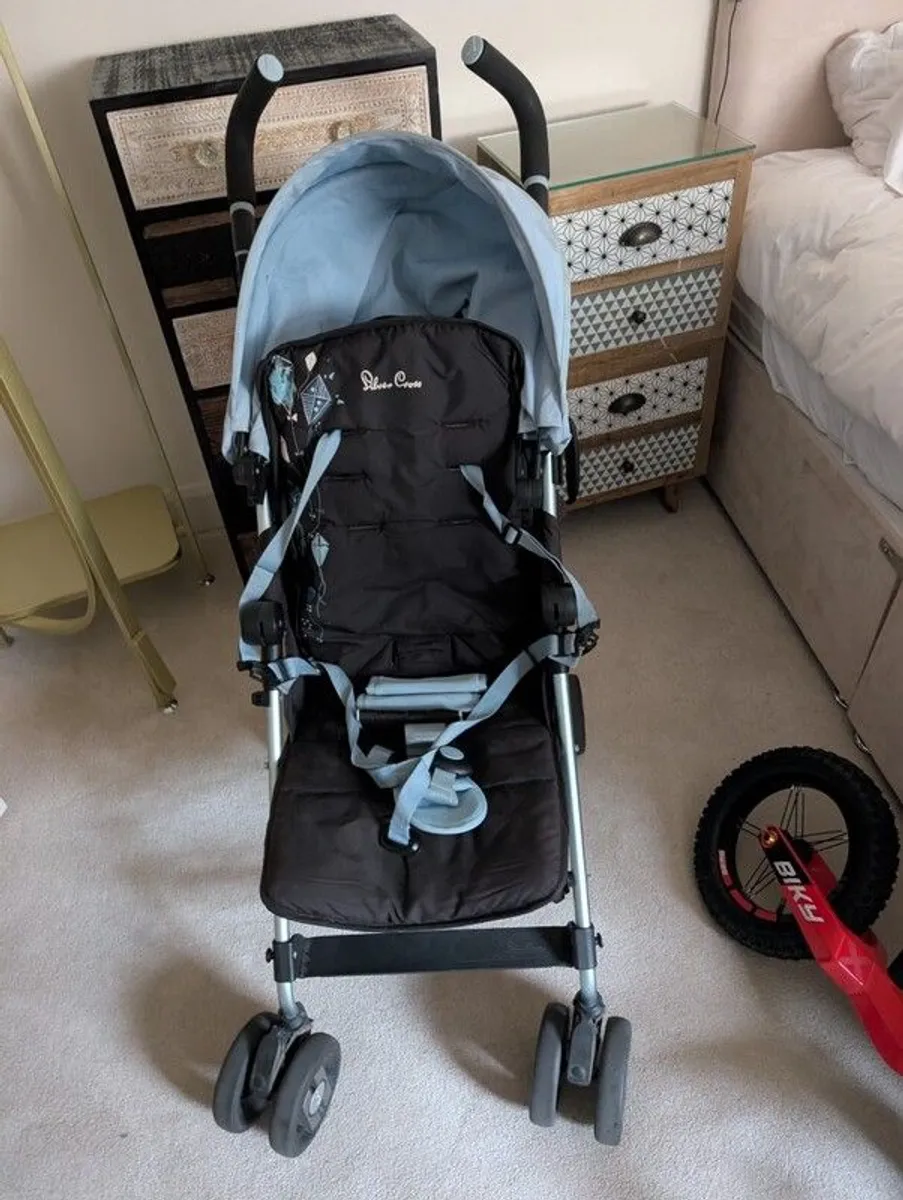 silver cross pop star blue pushchair - Image 2