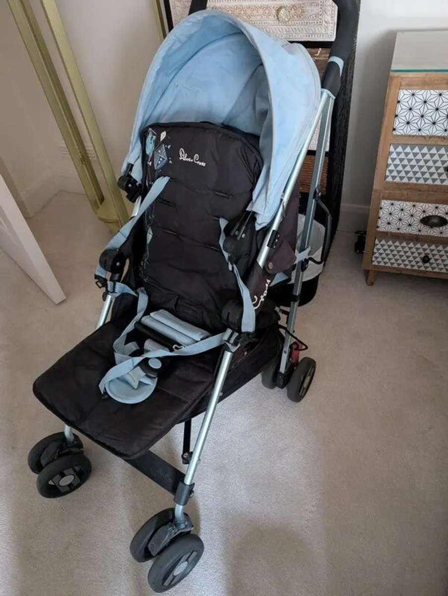 silver cross pop star blue pushchair - Image 3