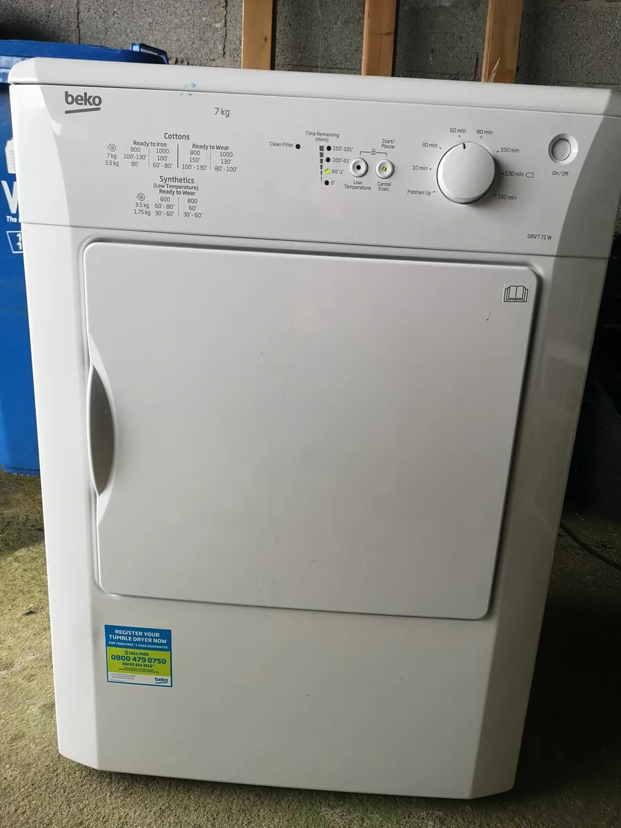 Beko Vented Tumble Dryer 7kg - Image 1